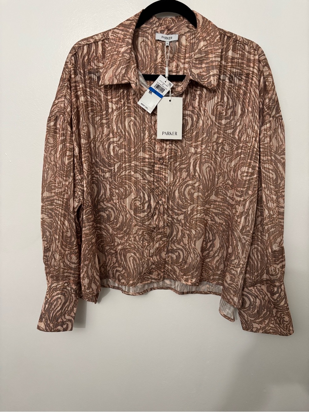 Parker Brown Swirl-Print Top